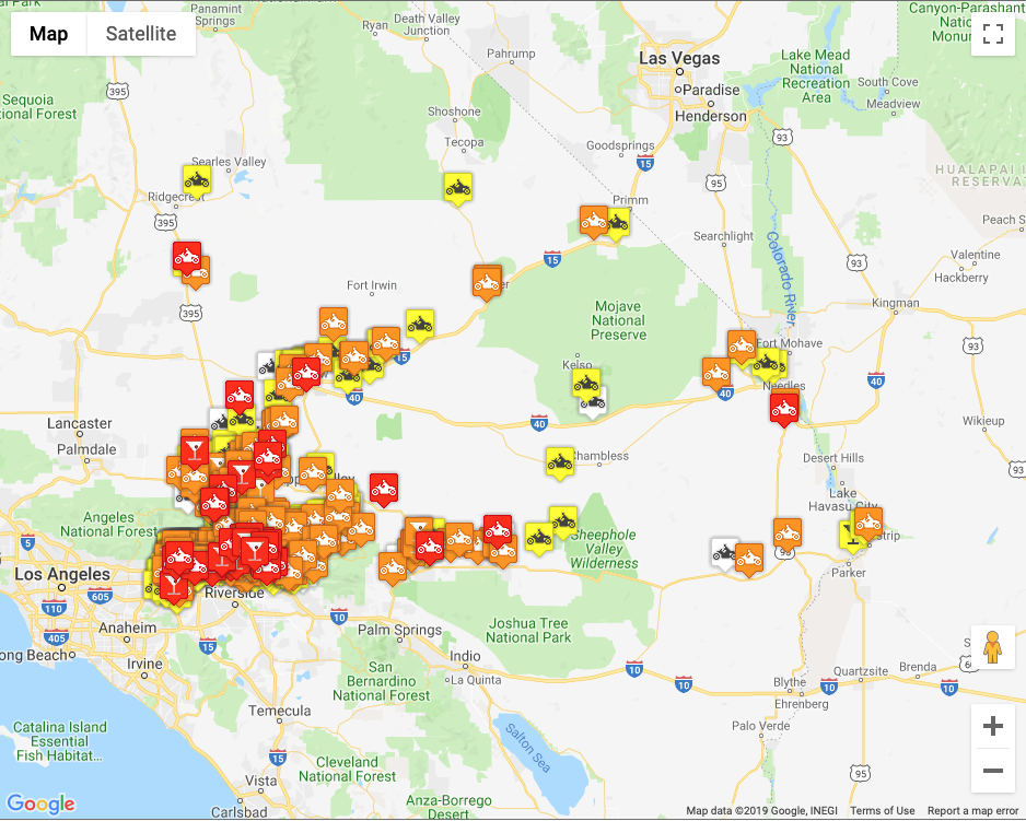 In 2018, there was a total of 731 motorcycle accidents in San Bernardino County. Call San Bernardino County motorcycle accident lawyer Dustin Maricic, Esq. if you have been injured. (951) 406-4018