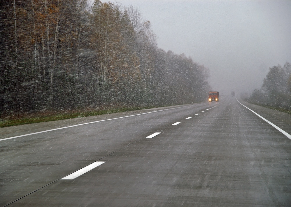 bad weather on the road